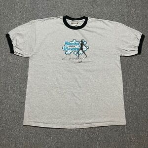 Mirage 2XL Gray Black Ringer T Shirt Shake Your‎ Booty Glitter Graphic Tee